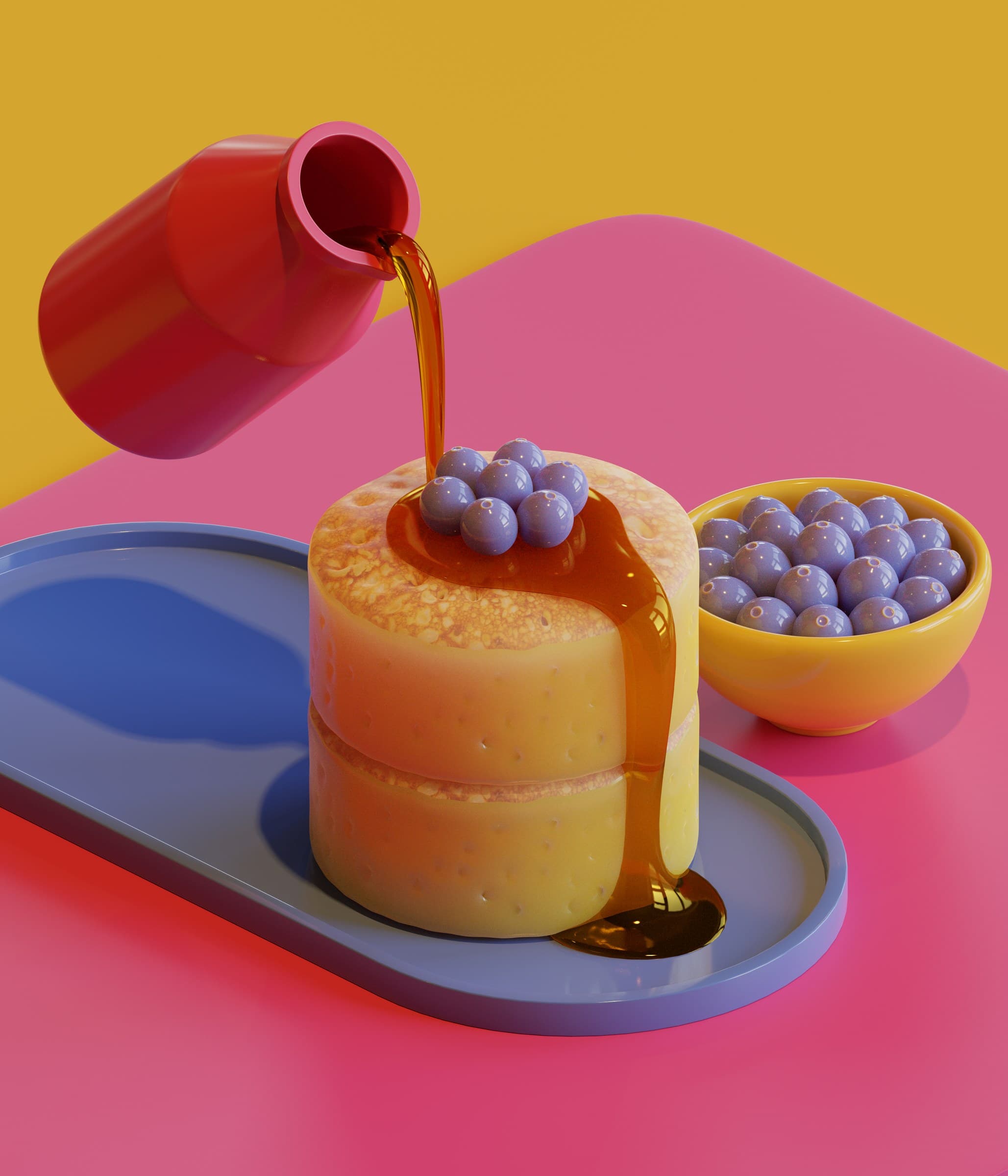 Pancakes au sirop — illustration ClemInCream